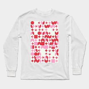 Girly Geometric Pattern - Flowers - Stars #6 Long Sleeve T-Shirt